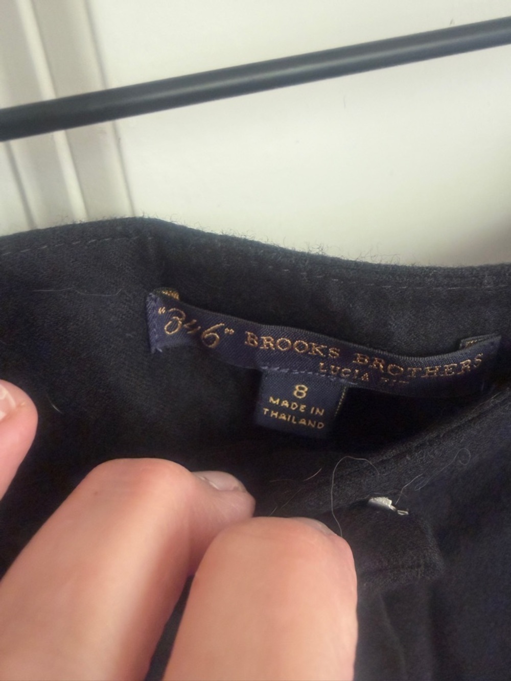 Brooks Brothers size 8 wool blend Lucia Black Dress Trousers with Side Stripe - Picture 2 of 8